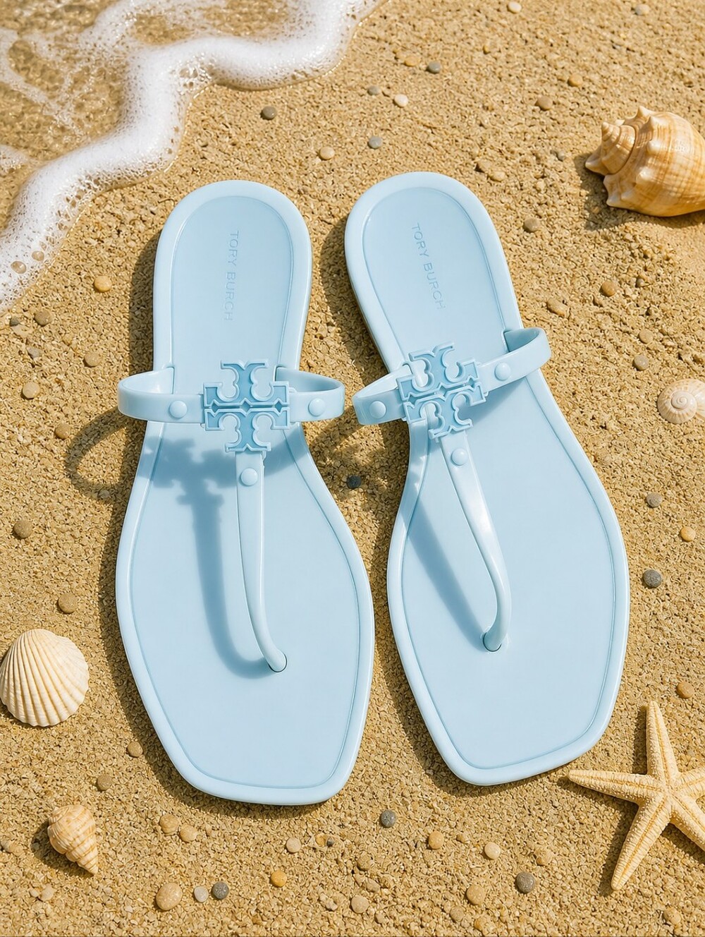 Tory Burch Light Blue Jelly Thong Sandals